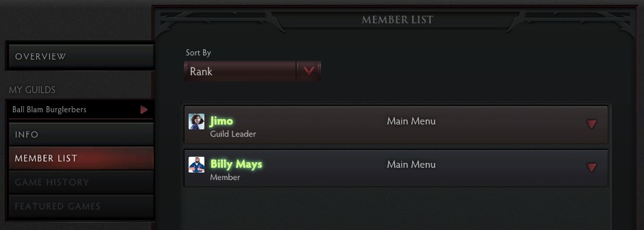 Hướng dẫn toàn tập về hệ thống Bang hội trong Dota 2 4 Phân cấp quyền hạn trong Member List